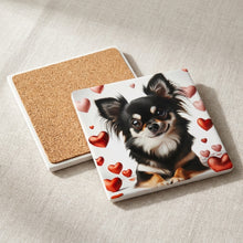 Chihuahua ceramic coasters set of 4, cork back