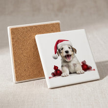 Sealyham Terrier Puppy ceramic coasters set of 4, cork back