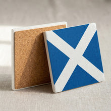 Scotland Flag Pride ceramic coasters set of 4, cork back