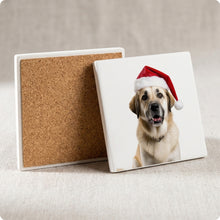 Anatolian Shepherd Dog ceramic coasters set of 4, cork back