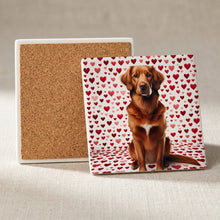 Nova Scotia Duck Tolling Retriever ceramic coasters set of 4, cork back