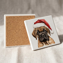 Mastiff Puppy Drawing ceramic coasters set of 4, cork back