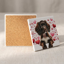 Cocker Spaniel ceramic coasters set of 4, cork back