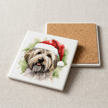 Dandie Dinmont Terrier ceramic coasters set of 4, cork back
