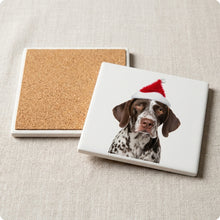 Pointer ceramic coasters set of 4, cork back