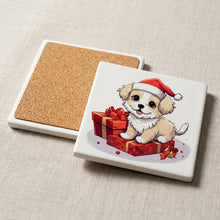 Pumik Puppy Drawing ceramic coasters set of 4, cork back