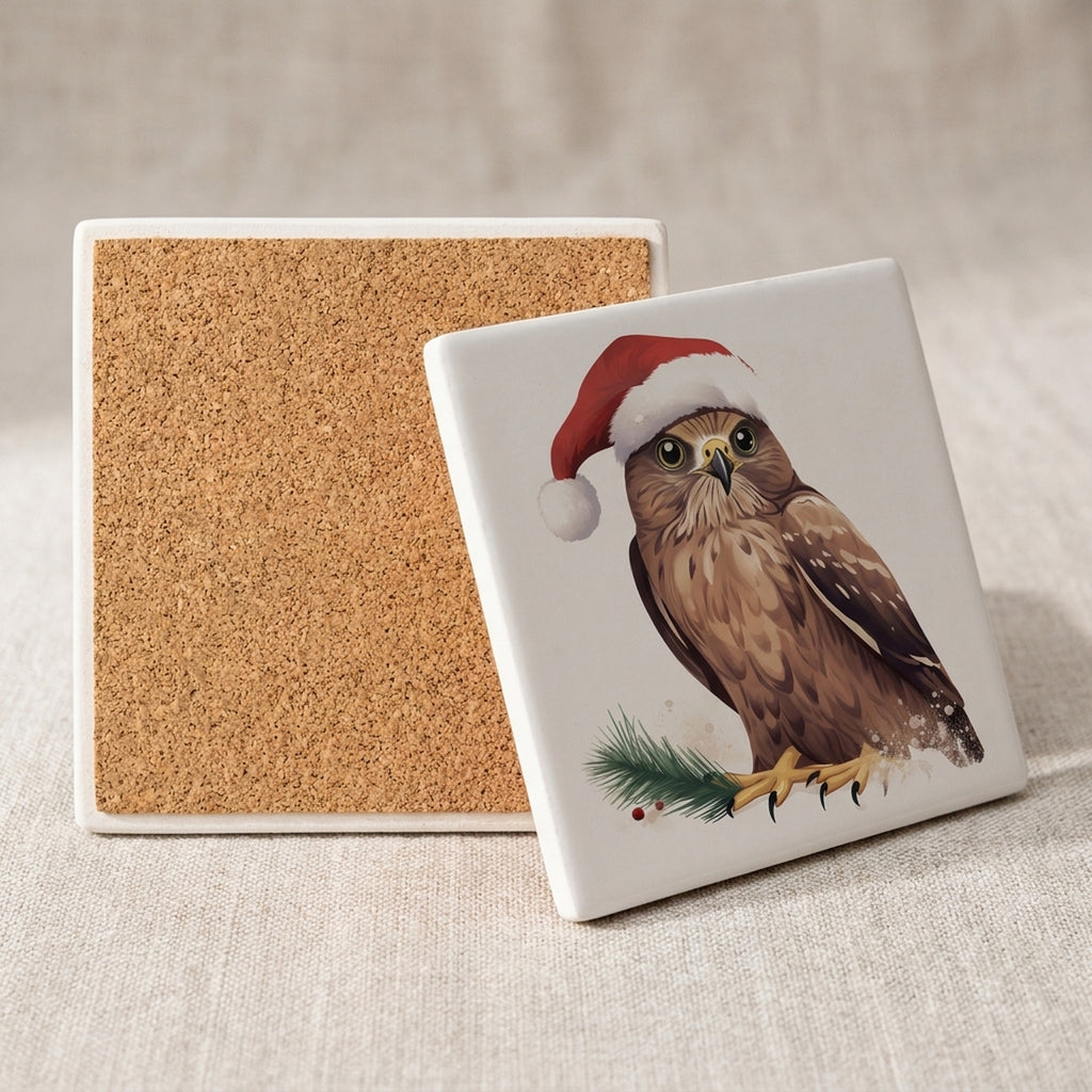 Harrier ceramic coasters set of 4, cork back