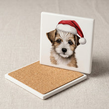 American Hairless Terrier Puppy Drawing ceramic coasters set of 4, cork back