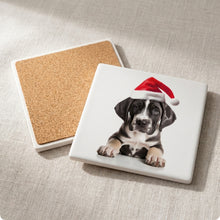 Great Dane Puppy ceramic coasters set of 4, cork back