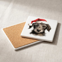 Scottish Deerhound Puppy Drawing ceramic coasters set of 4, cork back