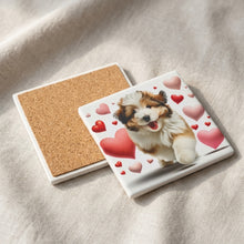 Havanese ceramic coasters set of 4, cork back