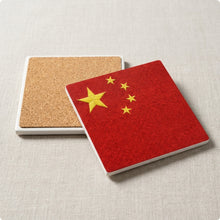 China Flag Pride ceramic coasters set of 4, cork back
