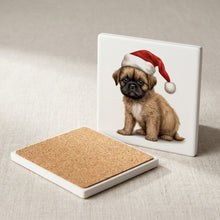 Brussels Griffon Puppy Drawing ceramic coasters set of 4, cork back