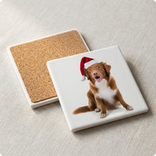 Nova Scotia Duck Tolling Retriever ceramic coasters set of 4, cork back