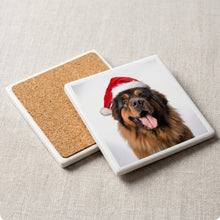 Tibetan Mastiff ceramic coasters set of 4, cork back