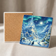 Aurora Ice Castle ceramic coasters set of 4, cork back