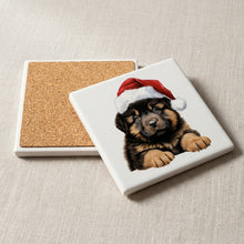 Tibetan Mastiff Puppy Drawing ceramic coasters set of 4, cork back