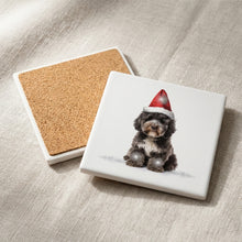 Belgian Laekenois ceramic coasters set of 4, cork back