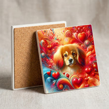 Cavalier King Charles Spaniel ceramic coasters set of 4, cork back