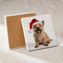 Norwich Terrier ceramic coasters set of 4, cork back