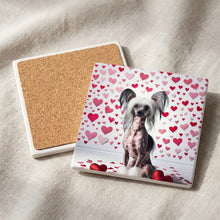Chinese Crested ceramic coasters set of 4, cork back