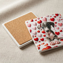 Italian Greyhound ceramic coasters set of 4, cork back