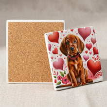 Rhodesian Ridgeback ceramic coasters set of 4, cork back