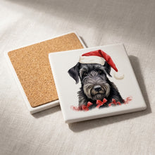 Giant Schnauzer Puppy Drawing ceramic coasters set of 4, cork back