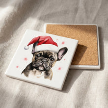 French Bulldog Drawing ceramic coasters set of 4, cork back