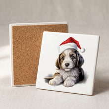 Petit Basset Griffon Vendéen Puppy Drawing ceramic coasters set of 4, cork back