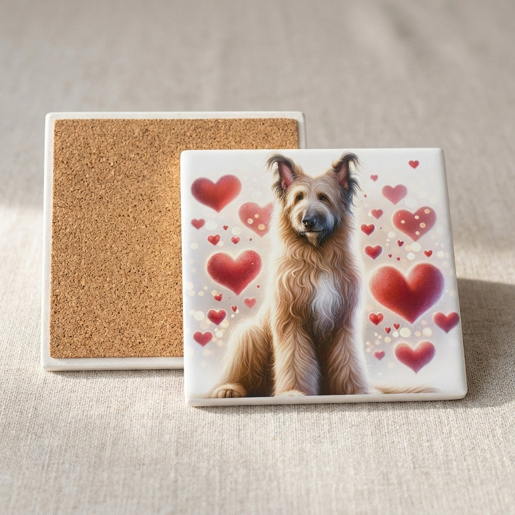 Berger Picard ceramic coasters set of 4, cork back