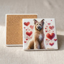 Berger Picard ceramic coasters set of 4, cork back