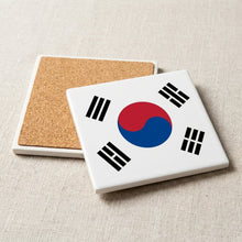 South Korea Flag Pride ceramic coasters set of 4, cork back