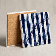 Bold Stripes ceramic coasters set of 4, cork back
