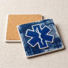 EMS Star Of Life ceramic coasters set of 4, cork back