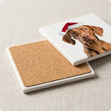 Vizsla ceramic coasters set of 4, cork back