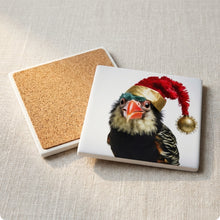 Barbet ceramic coasters set of 4, cork back