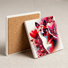 Pembroke Welsh Corgi ceramic coasters set of 4, cork back