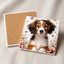 Cavalier King Charles Spaniel ceramic coasters set of 4, cork back