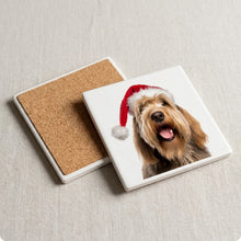Otterhound ceramic coasters set of 4, cork back