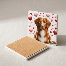Nova Scotia Duck Tolling Retriever ceramic coasters set of 4, cork back