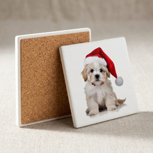 Pumik Puppy ceramic coasters set of 4, cork back