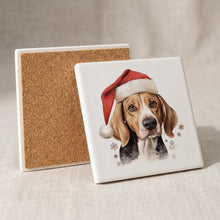 American Foxhound ceramic coasters set of 4, cork back