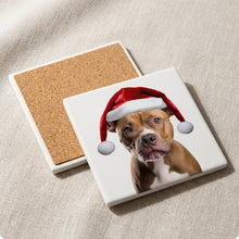 American Staffordshire Terrier ceramic coasters set of 4, cork back
