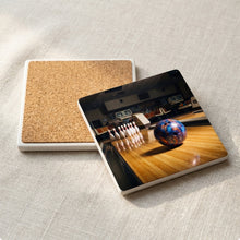 Bowling ceramic coasters set of 4, cork back