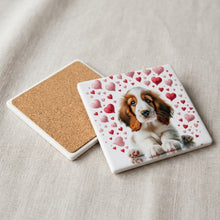Cocker Spaniel ceramic coasters set of 4, cork back