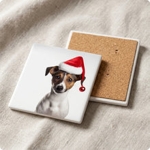 Smooth Fox Terrier ceramic coasters set of 4, cork back