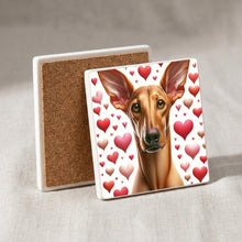 Pharaoh Hound ceramic coasters set of 4, cork back