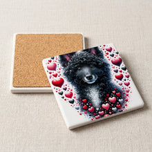 Mudi ceramic coasters set of 4, cork back