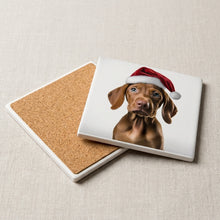 Vizsla Puppy ceramic coasters set of 4, cork back
